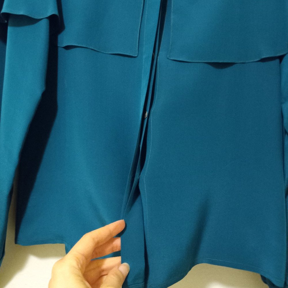 Vintage Silk Cape/Trench Blouse - Picture 4 of 16